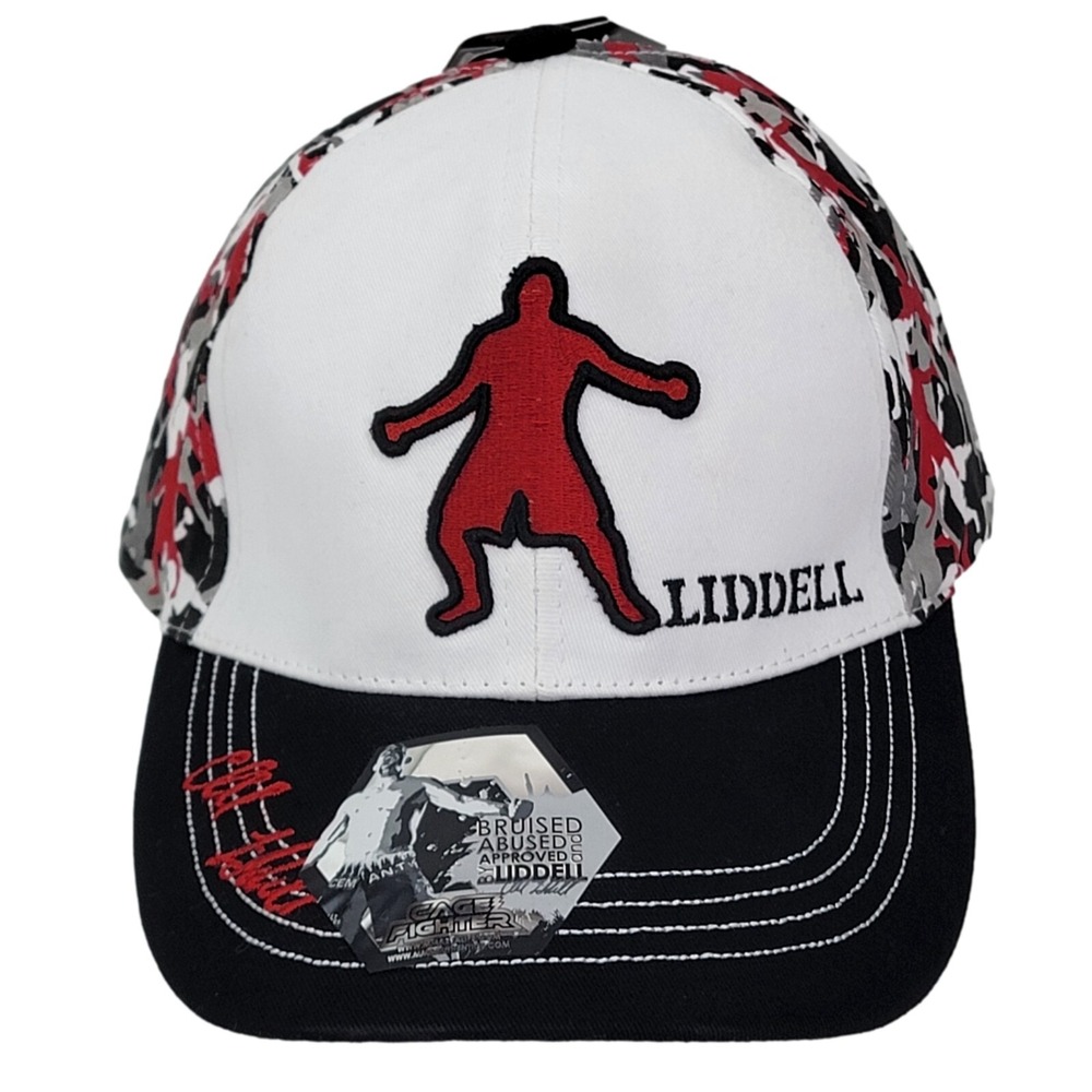 Cage Fighter Chuck Liddell MMA Hat OSFM Black White Red Camo ICEMAN Snapback UFC